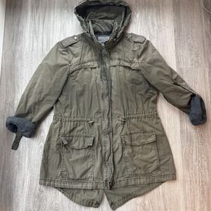 Levi's Women's Olive Green Hooded Utility Parka Jacket M